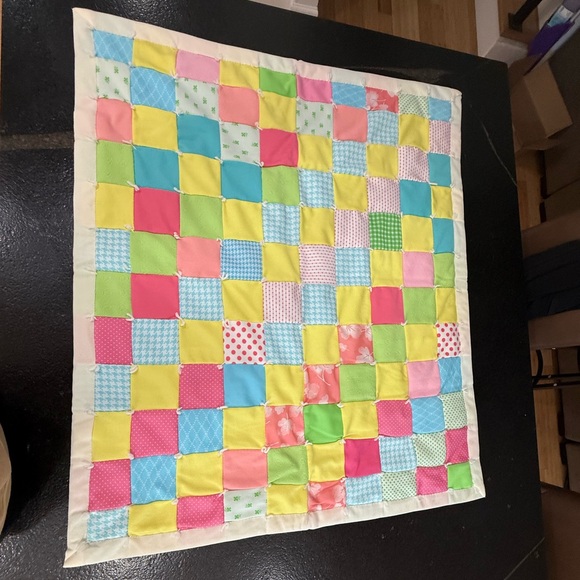 Other - Handmade Colorful Patchwork Baby Quilt — 38” x 45”